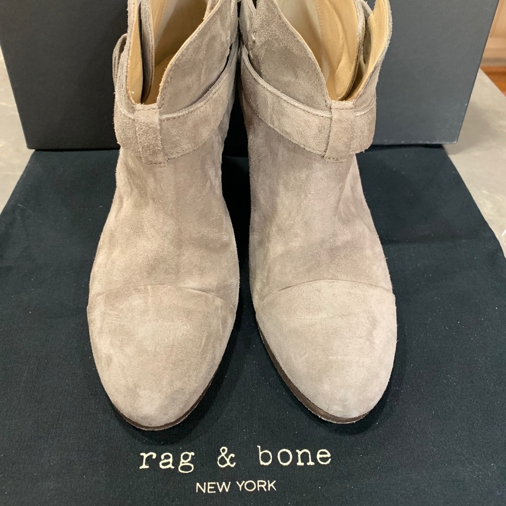 Rag & Bone Harrow Fringe Boots, Size 37, Warm Grey Suede - Picture 5 of 9